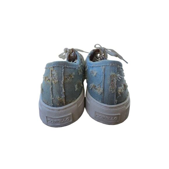 Corello Distressed Denim Sneakers Light Blue Size 7 - Picture 6 of 8